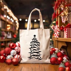 faith christmas tote bag christmas gift, jesus christmas, joy to the world, bible verse bag, christmas tree canvas bag