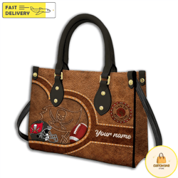 Tampa Bay Buccaneers-custom Name Nfl Leather Bag, Custom Bag