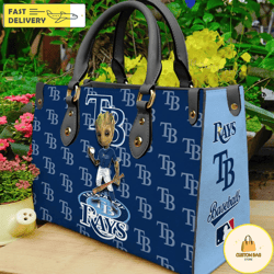 Tampa Bay Rays Groot Women Leather Hand Bag, Custom Bag