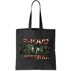 proud army veteran tote bag