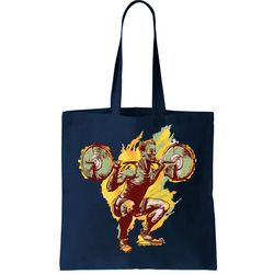 Man Squatting Tote Bag