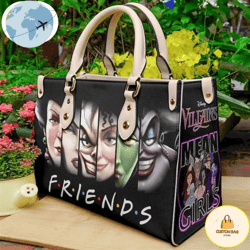 halloween villians f r i e n d s leather handbag, custom bag, sport bag