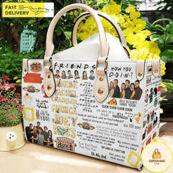 friends tv show lover collection leather bag women leather hand bag, women leather bag, music trending handbag