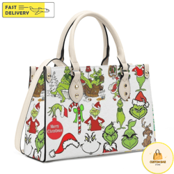 grinch christmas collection handbag, leather christmas handbag, grinch women bag 2