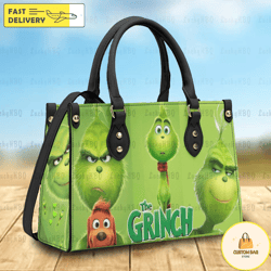 grinch leather handbag,grinch christmas handbag,grinch lovers handbag 11