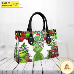 grinch leather handbag,grinch christmas handbag,grinch lovers handbag 13