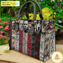 halloween horror characters leather bag purses for women,halloween bags and purses,handmade bag 11