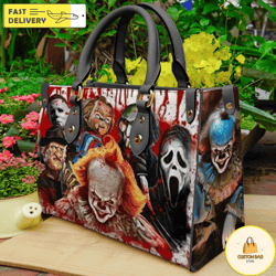 halloween horror characters leather bag purses for women,halloween bags and purses,handmade bag 13