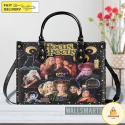 hocus pocus art leather bag, movie leatherr handbag, halloween shoulder handbag 1