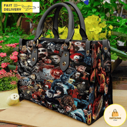 horror characters halloween leather bag,horror handbag,halloween bags and purses 9