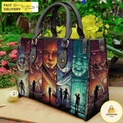 horror halloween handbag,horror leather bag,witch leather handbag 1