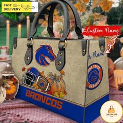 NCAA Boise State Broncos Autumn Women Leather Bag