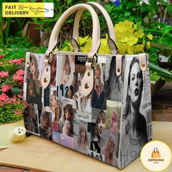 the eras tour women leather hand bag,mignights album,swiftie fan bag