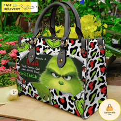 the grinch leather handbag,grinch christmas leather bag,the grinch crossbody bag 1