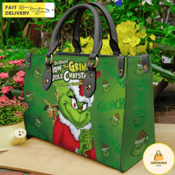 the grinch leather handbag,grinch christmas leather bag,the grinch crossbody bag 2