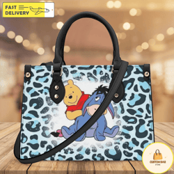 winnie the pooh eeyone handbag, pooh bear cartoon leather bag, pooh bear shoulder bag