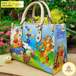 winnie the pooh handbag, pooh bear cartoon leather bag, pooh bear shoulder bag 2