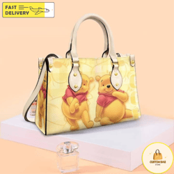 winnie the pooh handbag, pooh bear cartoon leather bag, pooh bear shoulder bag 4