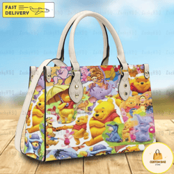 winnie the pooh leather handbag, pooh disney handbag, disney fan gift 1