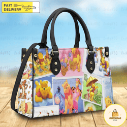 winnie the pooh leather handbag, pooh disney handbag, disney fan gift