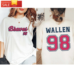 98 braves morgan wallen song shirt atlanta graphic tee  happy place for music lovers