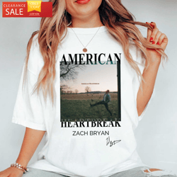 american heartbreak album cover shirt zach bryan sweatshirt  happy place for music lovers