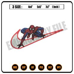 nike spiderman logo embroidery design