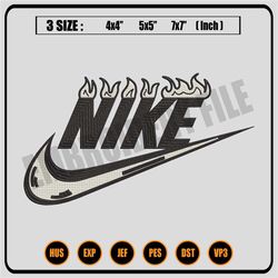 nike flame embroidery design, flame embroidery, nike design, embroidery