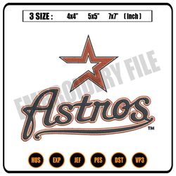 houston astros embroidery design