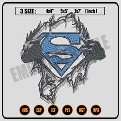 superman symbol detroit lions embroidery design, lions embroidery, nfl embroidery, sport embroidery, embroidery design,