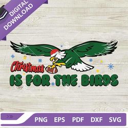 christmas is for the birds santa nfl eagles svg, philadelphia eagles christmas svg, nfl christmas football team svg,nfl