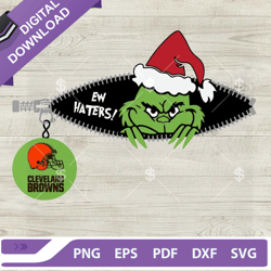 ew haters grinch christmas browns svg, the grinch cleveland browns svg, cleveland browns grinch,nfl svg, football svg, s