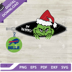 ew haters grinch christmas buffalo bills svg, the grinch buffalo bills svg, buffalo bills grinch,nfl svg, football svg,