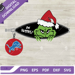 ew haters grinch christmas detroit lions svg, the grinch detroit lions svg, detroit lions grinch,nfl svg, football svg,