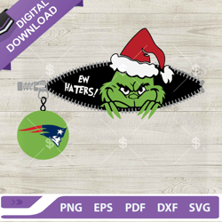 ew haters grinch christmas patriots svg, the grinch new england patriots svg, new england patriots grinch,nfl svg, footb