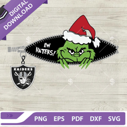 ew haters grinch christmas raiders svg, the grinch las vegas raiders svg, raiders grinch,nfl svg, football svg, super bo