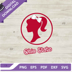 ohio state barbie logo svg, ohio state football logo svg, barbie logo svg, barbie girl svg,nfl svg, football svg, super