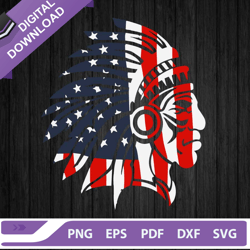 american flag native svg, native american svg, american indian svg