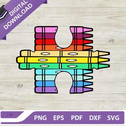 autism puzzle piece svg, crayon svg, autism puzzle piece svg, autism crayon svg