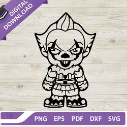 baby pennywise halloween svg, horror movie pennywise svg, halloween svg