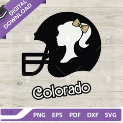 barbie colorado football svg, colorado buffaloes football svg, colorado buffaloes nfl barbie logo svg