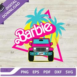 barbie jeep car malibu svg, hot barbie svg, barbie jeep car ken svg