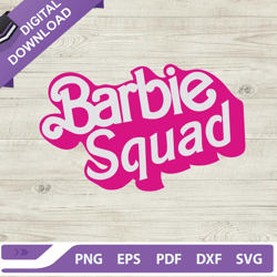 barbie squad svg, barbie pink doll svg, barbie movie halloween  cutting file cricut