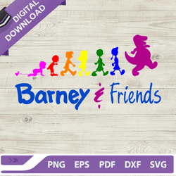 barney and friends logo svg, barney  friends svg, cartoon svg