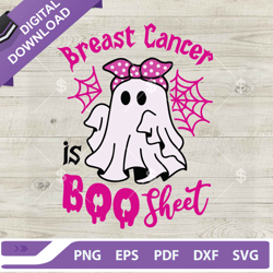 breast cancer is boo sheet , breast cancer halloween svg, boo sheet svg