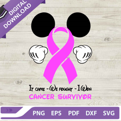 breast cancer suvivor svg, mickey head breast cancer svg, breast cancer svg