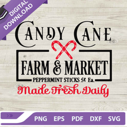 candy cane farm and market svg, candy cane farm svg, peppermint farm svg