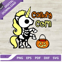 candy corn svg, unicorn halloween svg, unicorn pumpkin svg