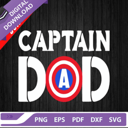 captain dad svg, captain america svg, father svg