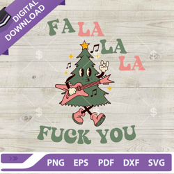 christmas tree fa la la la fuck you svg, fa la la la fuck svg, funny christmas tree svg